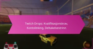 Read more about the article Twitch Drops: Kvalifikasjonskrav, Kontolinking, Deltakelsestrinn